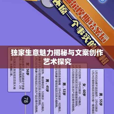 独家生意魅力揭秘与文案创作艺术探究