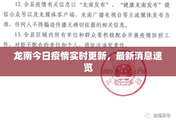 龙南今日疫情实时更新,最新消息速览