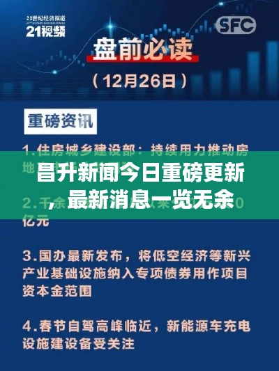 昌升新闻今日重磅更新，最新消息一览无余